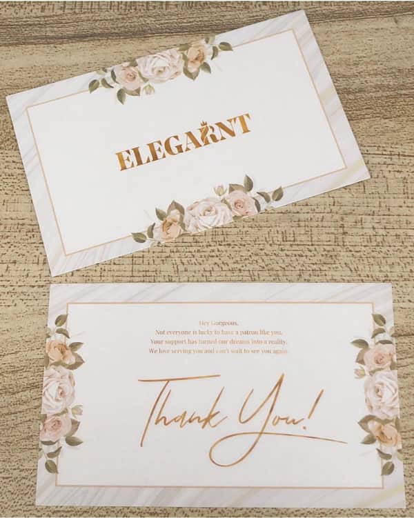 Thank you Card — for Elegarnt