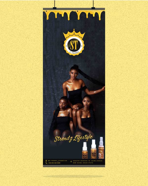 Rollup Banner — for Strendz Cosmetics